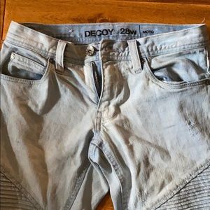 Distressed Moto Blue Jean by decoy jeans 28x30